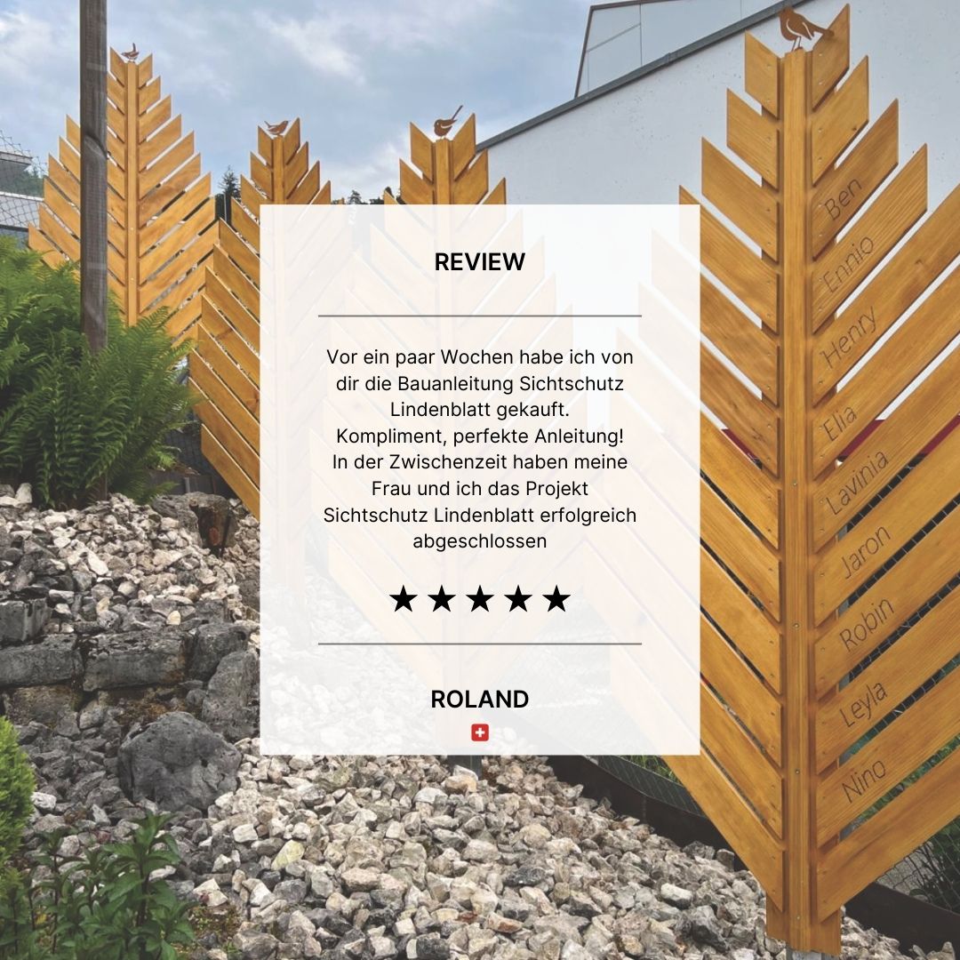 Sichtschutz Lindenblatt - Bauanleitung
