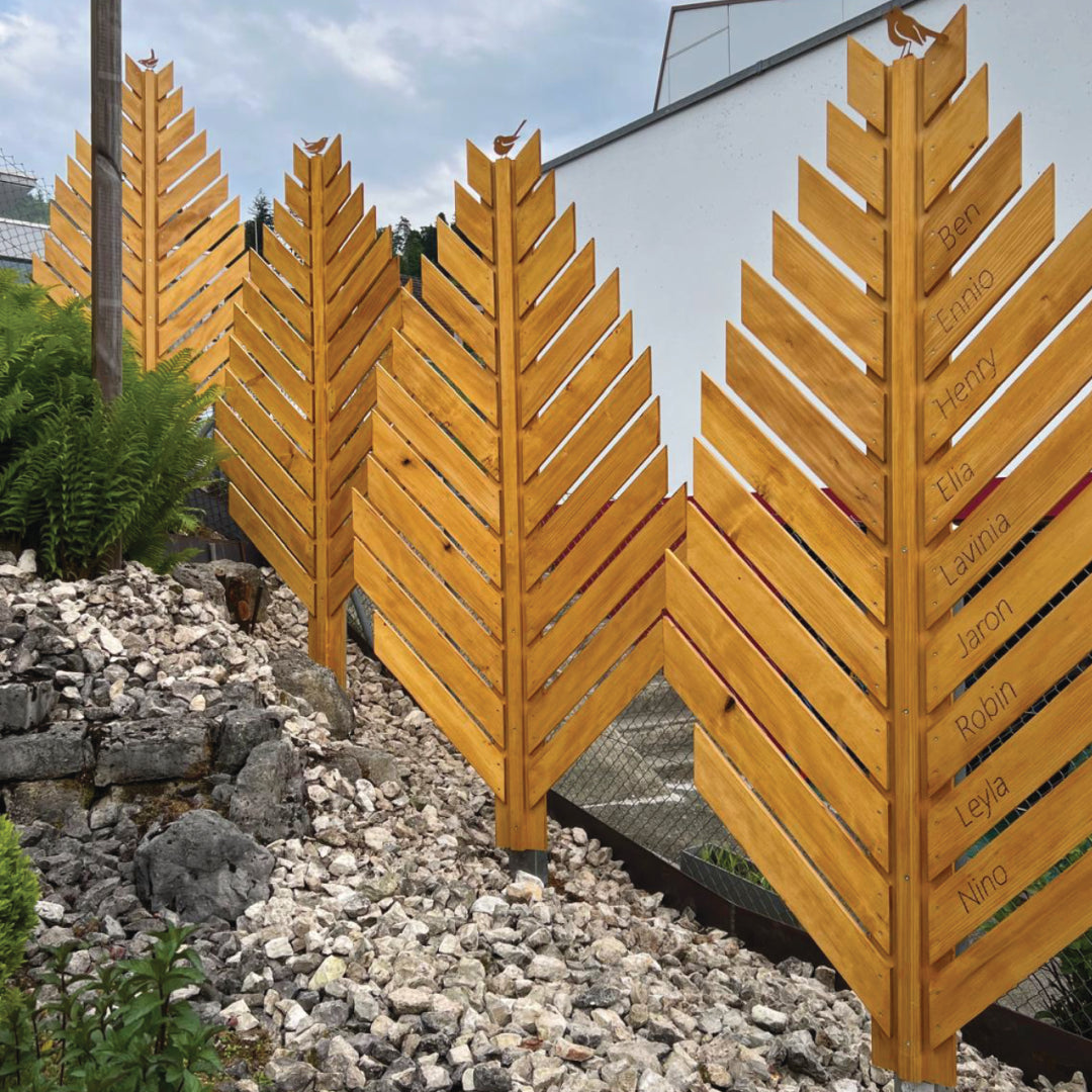 Sichtschutz Lindenblatt - Bauanleitung